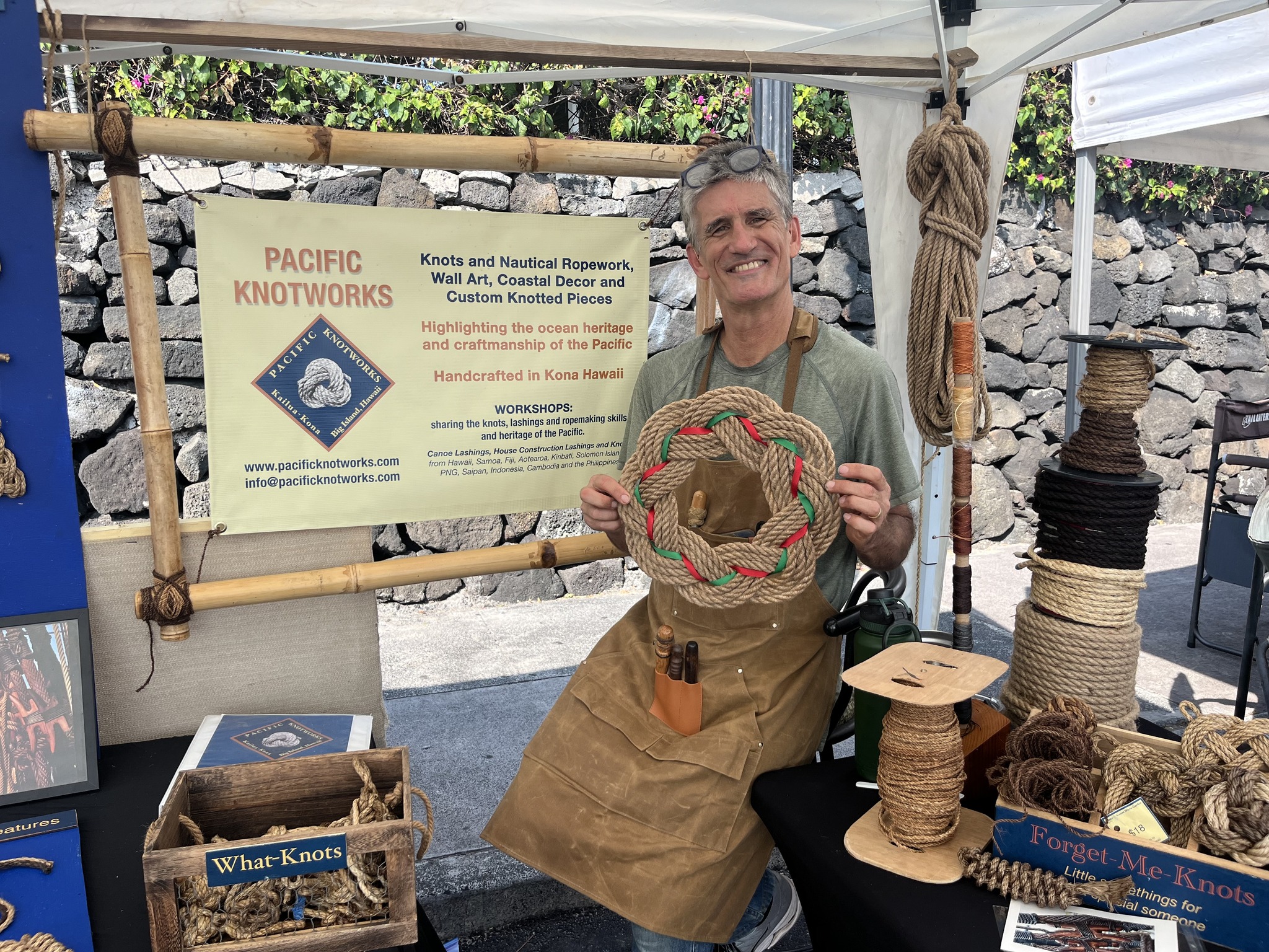 Pacific Knotworks Pacific Knotworks at the 2025 Kona Christmas Crafts Fair on Ali'i Drive